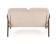 Диван HALMAR MILANO 2S tap. Castel 15 бежевый/орех