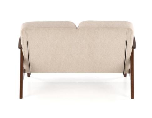 Диван HALMAR MILANO 2S tap. Castel 15 бежевый/орех