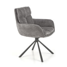 Стул HALMAR K495 серый/черный, поворотный