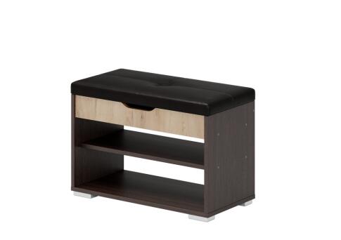 Банкетка МК Стиль ЭВА БК-002 ЛДСП венге/дуб крафт золотой