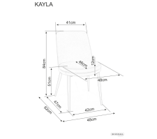 Стул SIGNAL KAYLA Velvet Bluvel 14 серый/черный