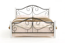 Кровать HALMAR VIOLETTA белый/черный, 160/200