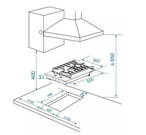 Поверхность газовая ZORG TECHNOLOGY HAG31 FDW black