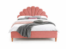 Кровать SIGNAL SANTANA Velvet Bluvel 52 античный розовый/дуб 160/200