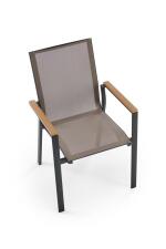 Стул HALMAR FIERRO черный/серый/коричневый