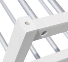 Полка для обуви Sheffilton Альберо SHT-SR9 артикул ПЛТ-175 беленый/алюм.металлик (+)