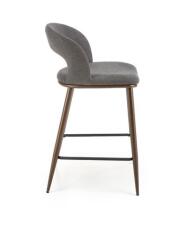 Стул барный HALMAR H114 серый/ореховый
