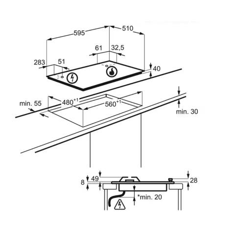 Поверхность газовая ELECTROLUX EGS64362XX