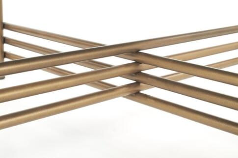 Стол журнальный HALMAR ISMENA черный/золотой, 80/41