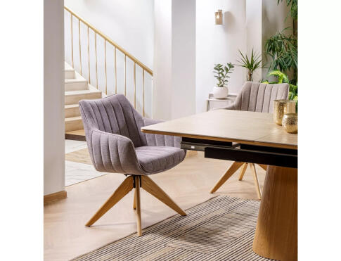 Стул SIGNAL AZALIA D Brego 07 серый/дуб, поворотный