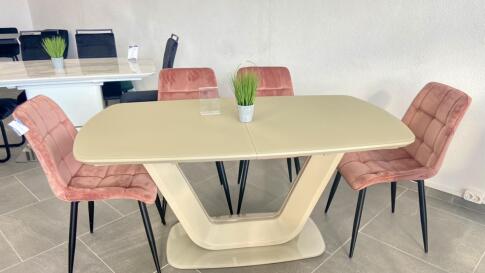 Стул SIGNAL CHIC Velvet Bluvel 52 античный розовый/черный