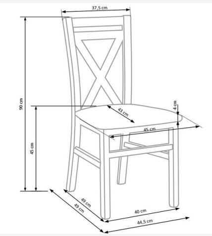 Стул HALMAR DARIUSZ 2 дуб сонома/дуб сонома