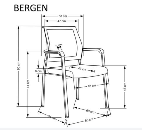 Стул HALMAR BERGEN черный