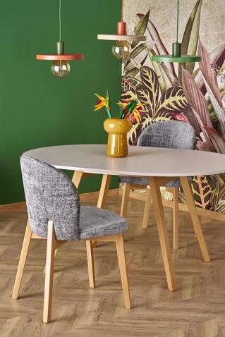 Стол обеденный HALMAR RUBEN кашемир/натуральный 102-142/102