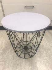 Стол журнальный HALMAR MARIFFA серый/черный, 42/41