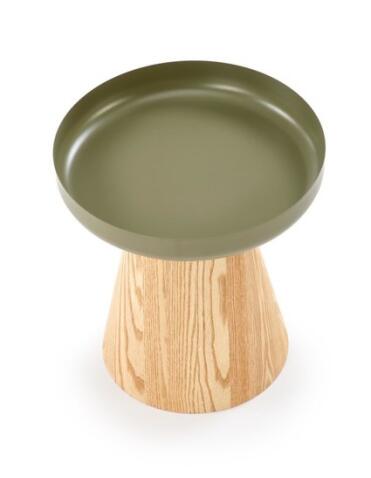 Стол журнальный HALMAR GINA зеленый/натуральный