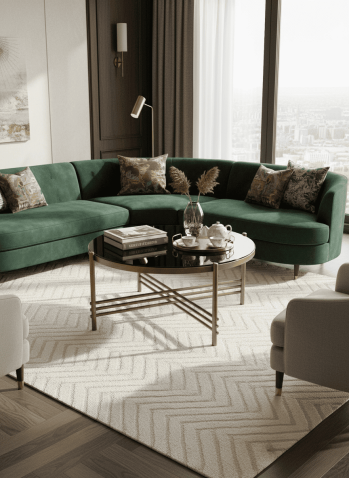 Стол журнальный HALMAR ISMENA черный/золотой, 80/41