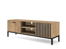 Тумба под теле/видео аппаратуру HALMAR LAMINO RTV-1 дуб крафт/черный