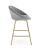 Стул барный HALMAR H112 серый/золотой