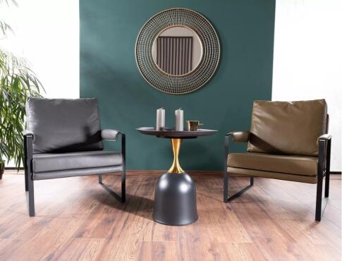 Стол журнальный SIGNAL LIBRA черный/золотой 51