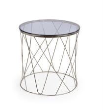 Стол журнальный HALMAR SELENA дымчатый/хром, 55/55