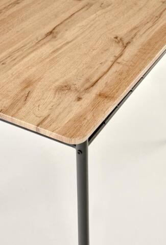 Комплект HALMAR FAUST 3 (стол+ 4 стула) дуб натуральный/черный