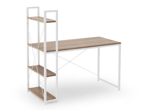 Стол компьютерный HALMAR NARVIK B1 белый/дуб сонома