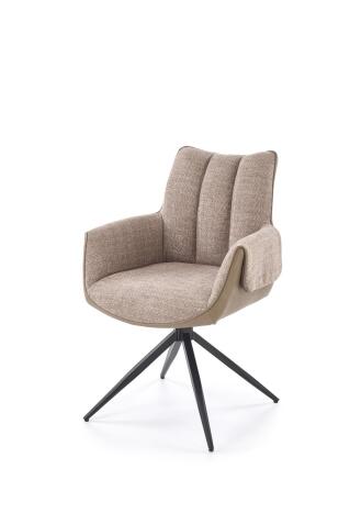 Стул HALMAR K579 коричневый/черный, поворотный