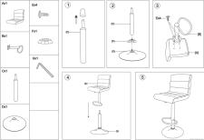 Стул барный SIGNAL C617 черный/хром