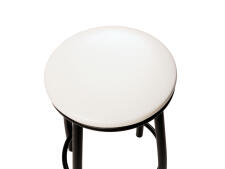 Табурет ВВР Премиум Белый/черный, экокожа