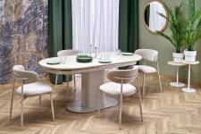 Стол обеденный HALMAR FALONE светлый травертин/кашемир 180-220/90