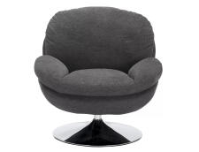 Кресло SIGNAL BRIGITTE Brego 18 темно-серый/хром