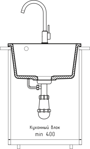 Кухонная мойка GRANFEST URBAN UR-4540 серый