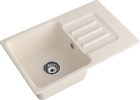 Кухонная мойка GRANFEST SMART SM-680L белый + сифон