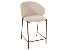 Стул барный SIGNAL KIOTO H-2 t.255 светло-бежевый/орех
