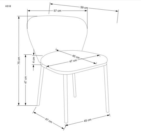 Стул HALMAR K518 кремовый