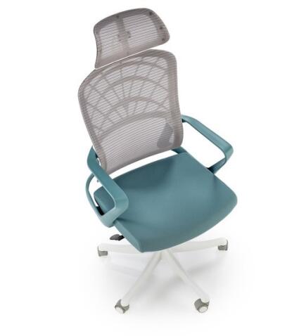 Кресло компьютерное HALMAR VESUVIO 2 бирюзовый/серый/белый