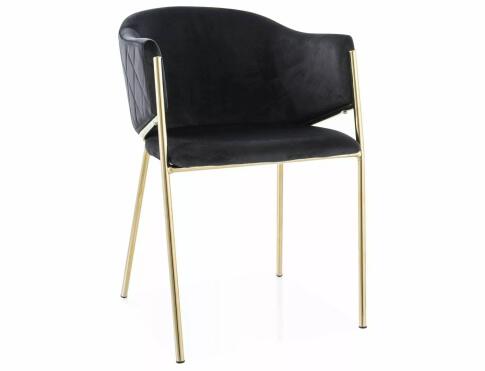 Стул SIGNAL BONO Velvet Bluvel 19 черный/золотой
