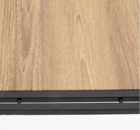 Комплект HALMAR BOLIVAR (стол + 6 стульев) дуб золотой/черный, 140/80/75