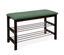 Банкетка Sheffilton SR-0628 артикул Б-2 черный матовый/лиственно-зеленый