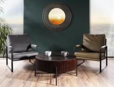 Стол журнальный SIGNAL TUCA темный орех/черный 80/40