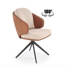 Стул HALMAR K554 коричневый/бежевый/черный, поворотный