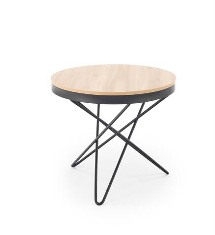 Стол журнальный HALMAR LEILA натуральный/черный