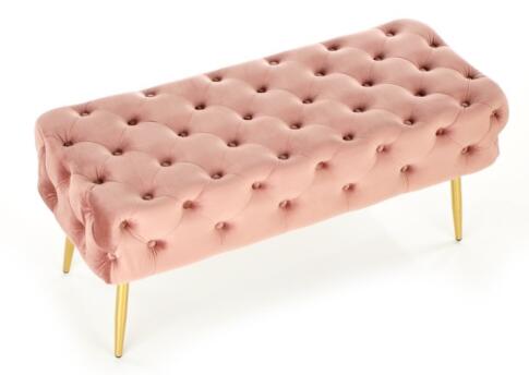 Скамья HALMAR ATHENA розовый/золотой
