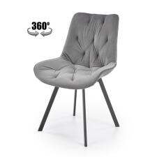 Стул HALMAR K519 серый/черный, поворотный