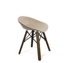 Стул Sheffilton SHT-ST19-SF2/S70 ванильный крем/темный орех