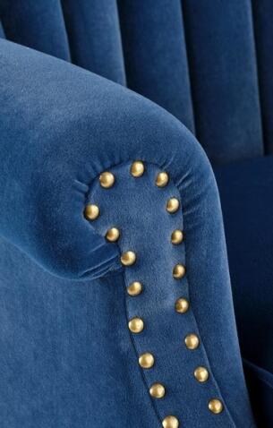 Кресло HALMAR TITAN темно-синий/черный