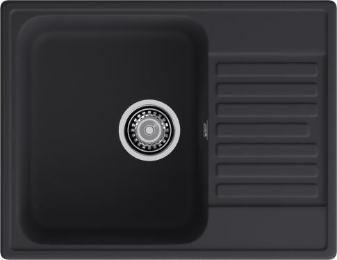 Кухонная мойка GRANFEST QUARZ Z-13 черный + сифон