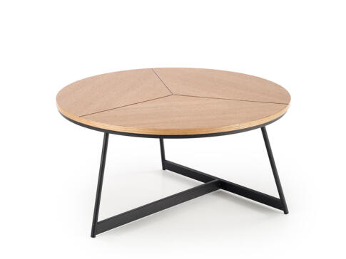 Стол журнальный HALMAR KARIDA дуб натуральный/черный, 80/41