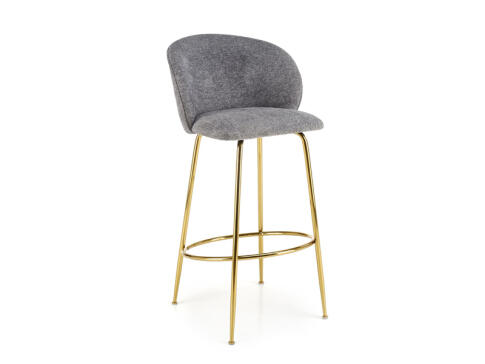 Стул барный HALMAR H116 серый/золотой